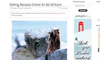 Selling Recipes Online